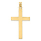 14k Yellow Gold 14k Florentine Satin Cross Pendant