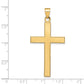 14k Yellow Gold 14k Florentine Satin Cross Pendant