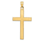 14k Yellow Gold 14k Florentine Satin Cross Pendant