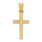 14k Yellow Gold 14k Solid Laser Etched Cross Pendant