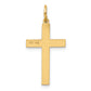 14k Yellow Gold 14K Laser Designed Cross Charm