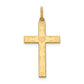 14k Yellow Gold 14K Laser Designed Cross Charm