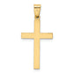 14k Yellow Gold 14k Solid Laser Etched Cross Pendant