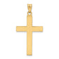 14k Yellow Gold 14k Solid Laser Etched Cross Pendant