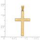 14k Yellow Gold 14k Solid Laser Etched Cross Pendant