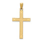 14k Yellow Gold 14k Solid Laser Etched Cross Pendant