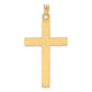 14k Yellow Gold 14k Solid Laser Etched Cross Pendant