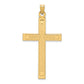 14k Yellow Gold 14k Solid Laser Etched Cross Pendant