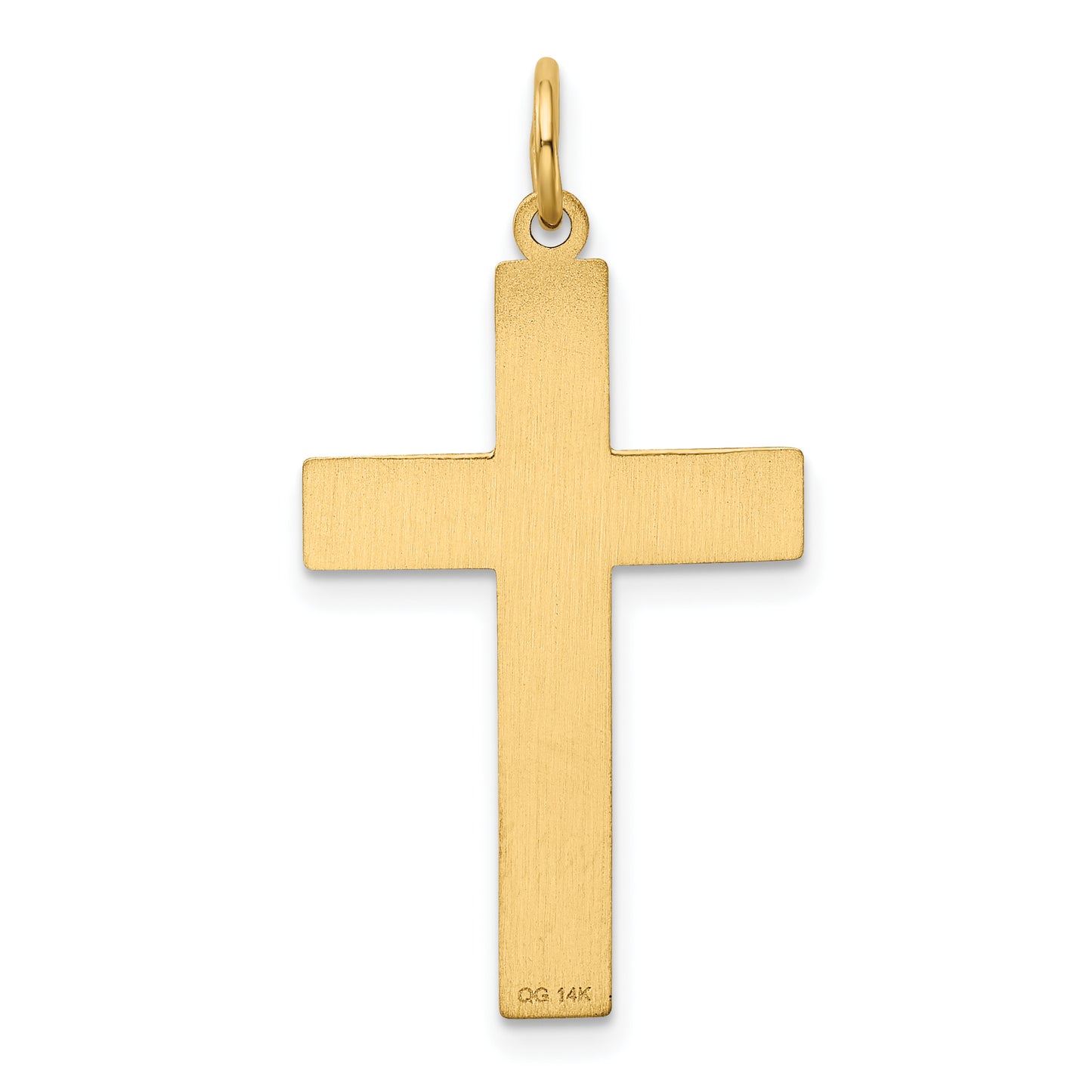 14k Yellow Gold 14K Laser Designed Ichthus Cross Pendant