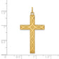 14k Yellow Gold 14K Laser Designed Cross Pendant