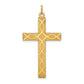 14k Yellow Gold 14K Laser Designed Cross Pendant