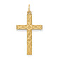 14k Yellow Gold 14K Laser Designed Cross Pendant