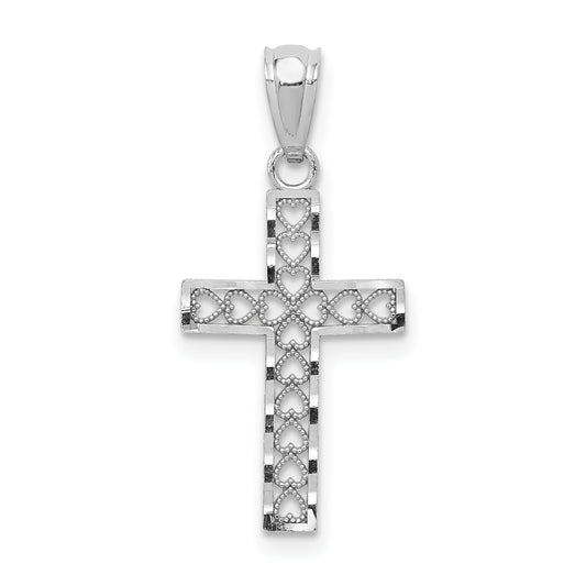 14k White Gold 14k White Gold Cross Pendant