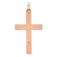 14k Rose Gold 14k Rose Gold Rhodium Cross Pendant