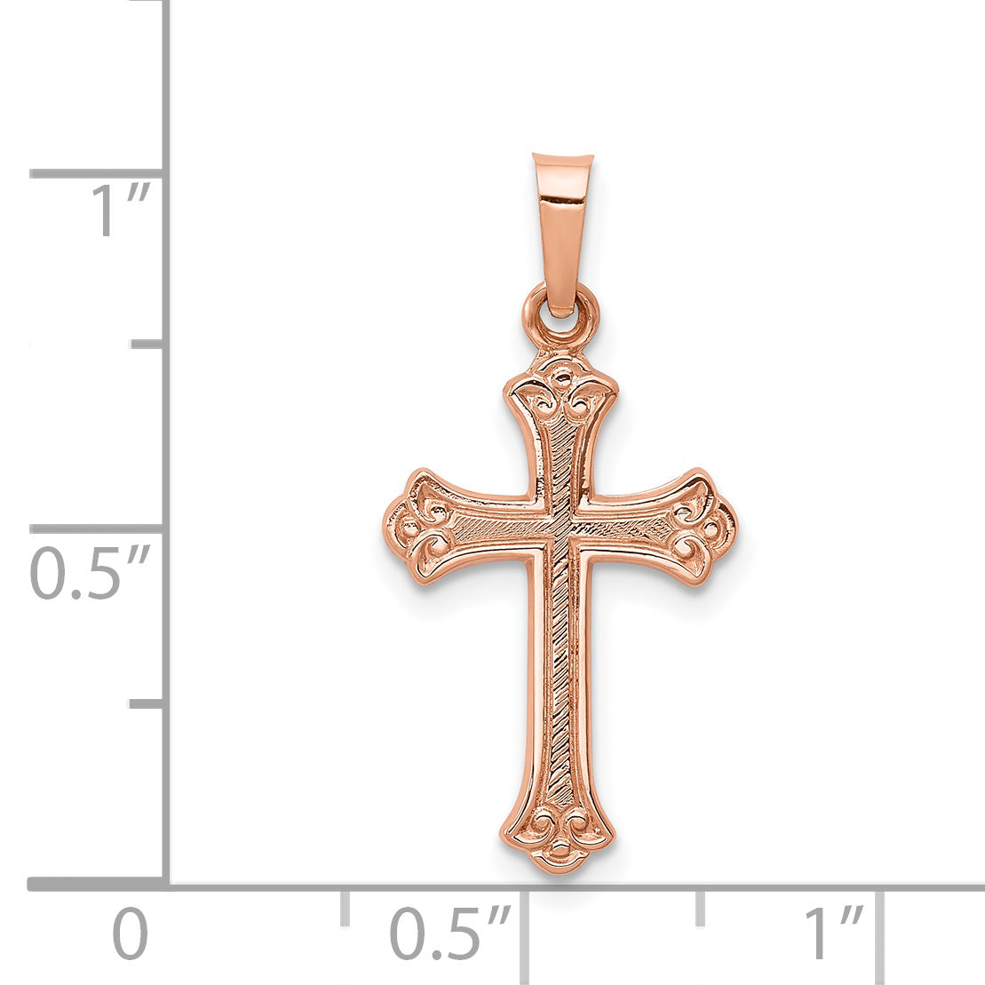 14k Rose Gold 14k Rose Gold Cross Pendant