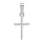 14k White Gold 14k White Gold Polished Cross Solid Pendant