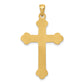 14k Yellow Gold 14k Budded Cross Pendant