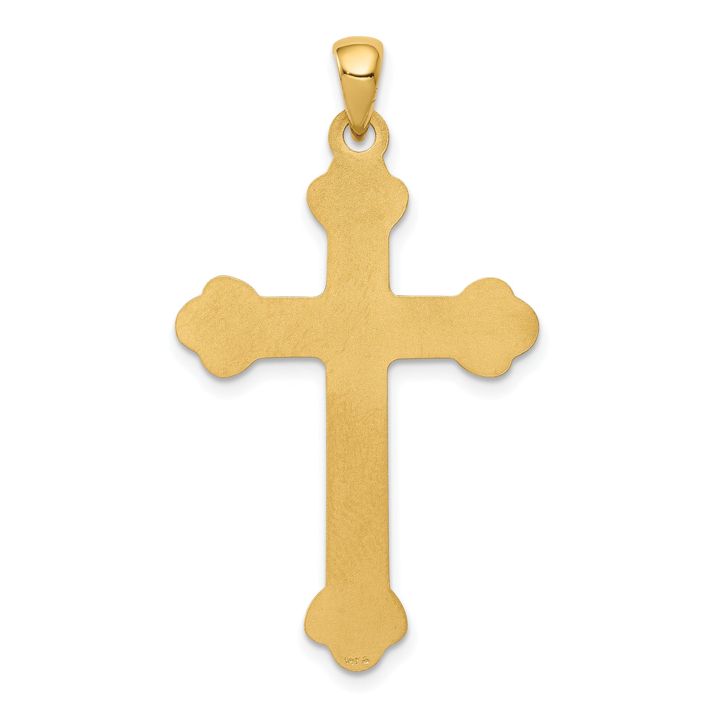 14k Yellow Gold 14k Budded Cross Pendant