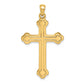 14k Yellow Gold 14k Budded Cross Pendant