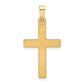 14k Yellow Gold 14k Brushed and Polished Latin Cross Pendant