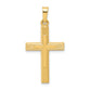 14k Yellow Gold 14k Brushed and Polished Latin Cross Pendant