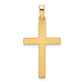 14k Yellow & Rhodium 14K Rhodium Satin and Polished Latin Cross Pendant