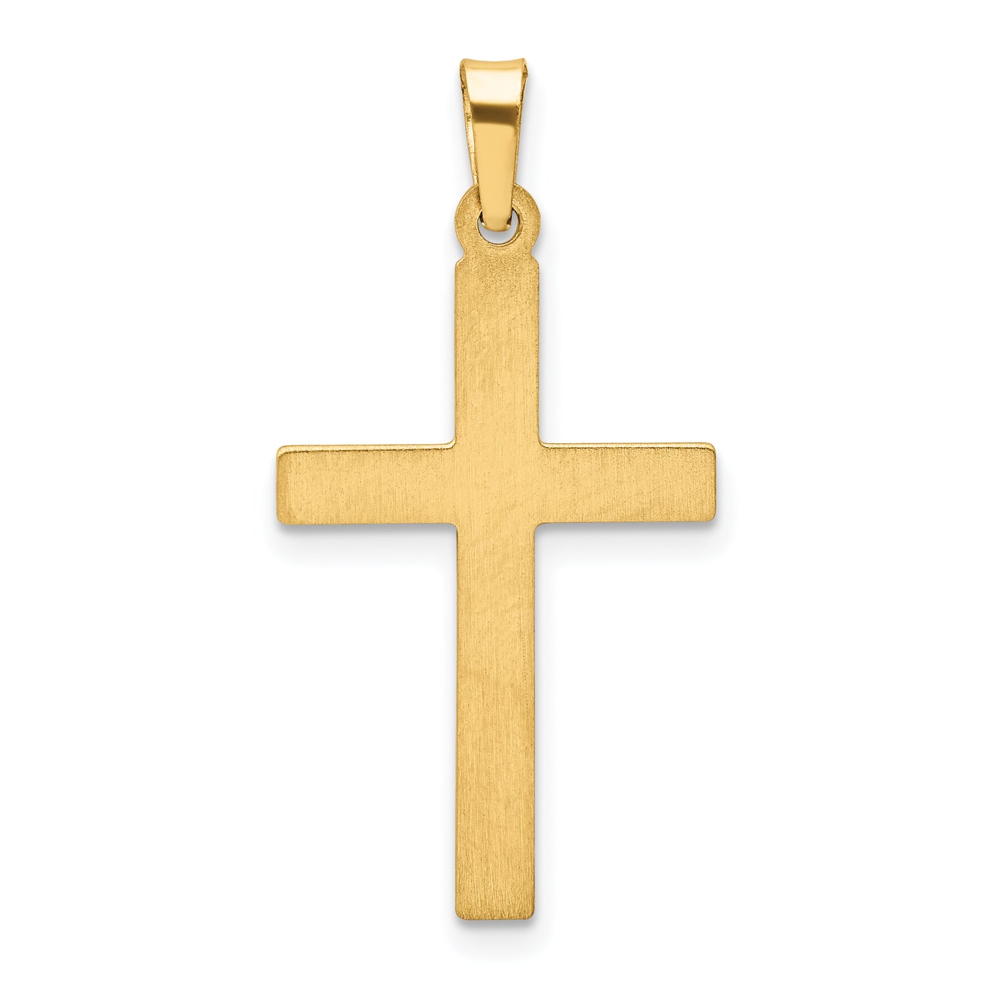 14k Yellow & Rhodium 14K Rhodium Satin and Polished Latin Cross Pendant