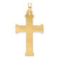 14k Yellow Gold 14k Brushed and Polished Latin Cross Pendant