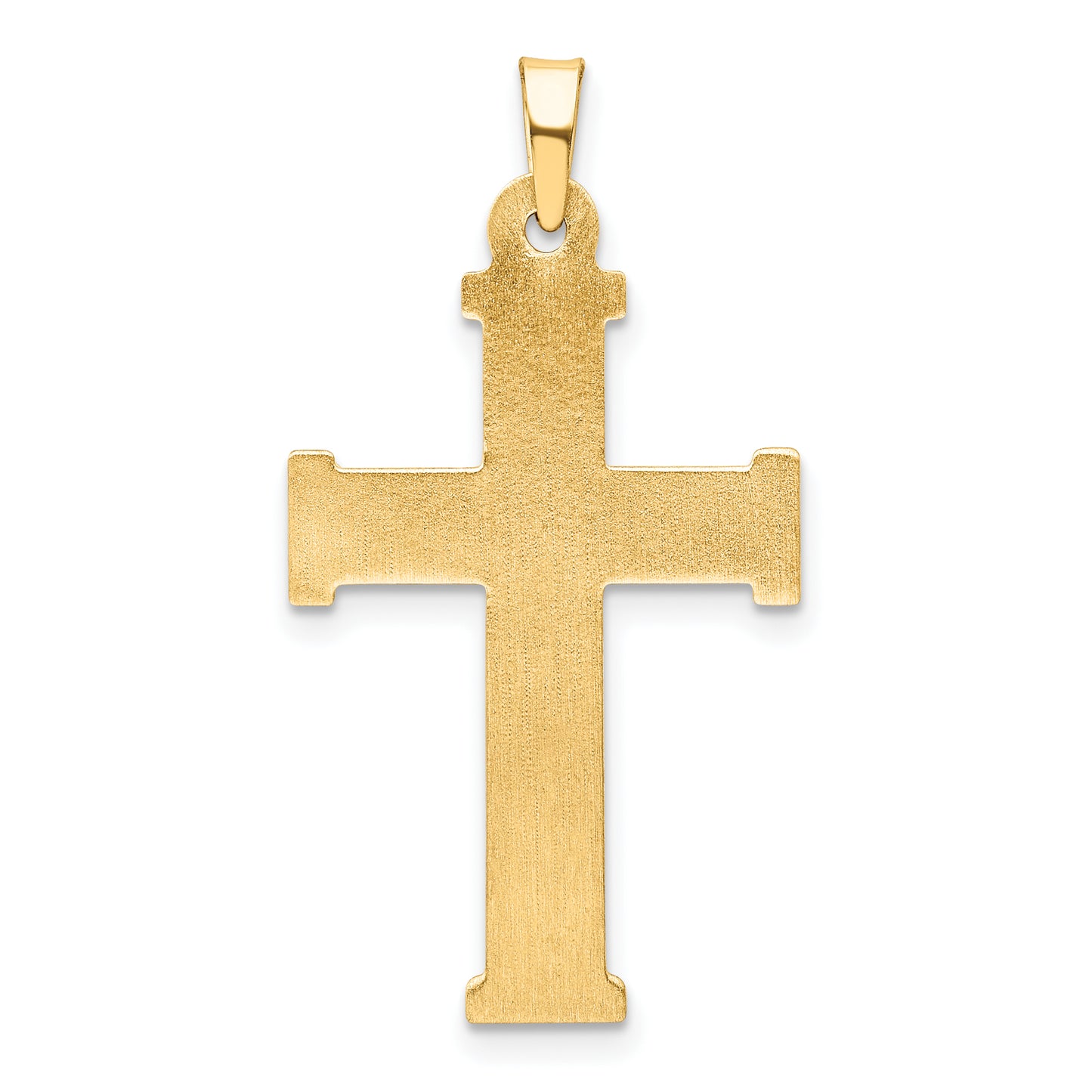 14k Yellow Gold 14k Brushed and Polished Latin Cross Pendant