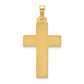 14k Yellow Gold 14k Brushed and Polished Latin Cross Pendant