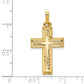 14k Yellow Gold 14k Brushed and Polished Latin Cross Pendant