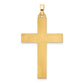 14k Yellow Gold 14k Brushed and Polished Latin Cross Pendant