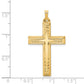 14k Yellow Gold 14k Brushed and Polished Latin Cross Pendant