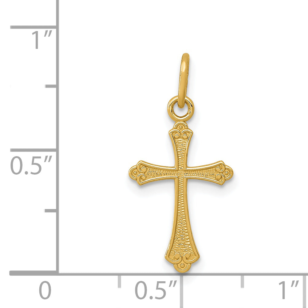 14k Yellow Gold 14k Gold Polished Small Cross Pendant