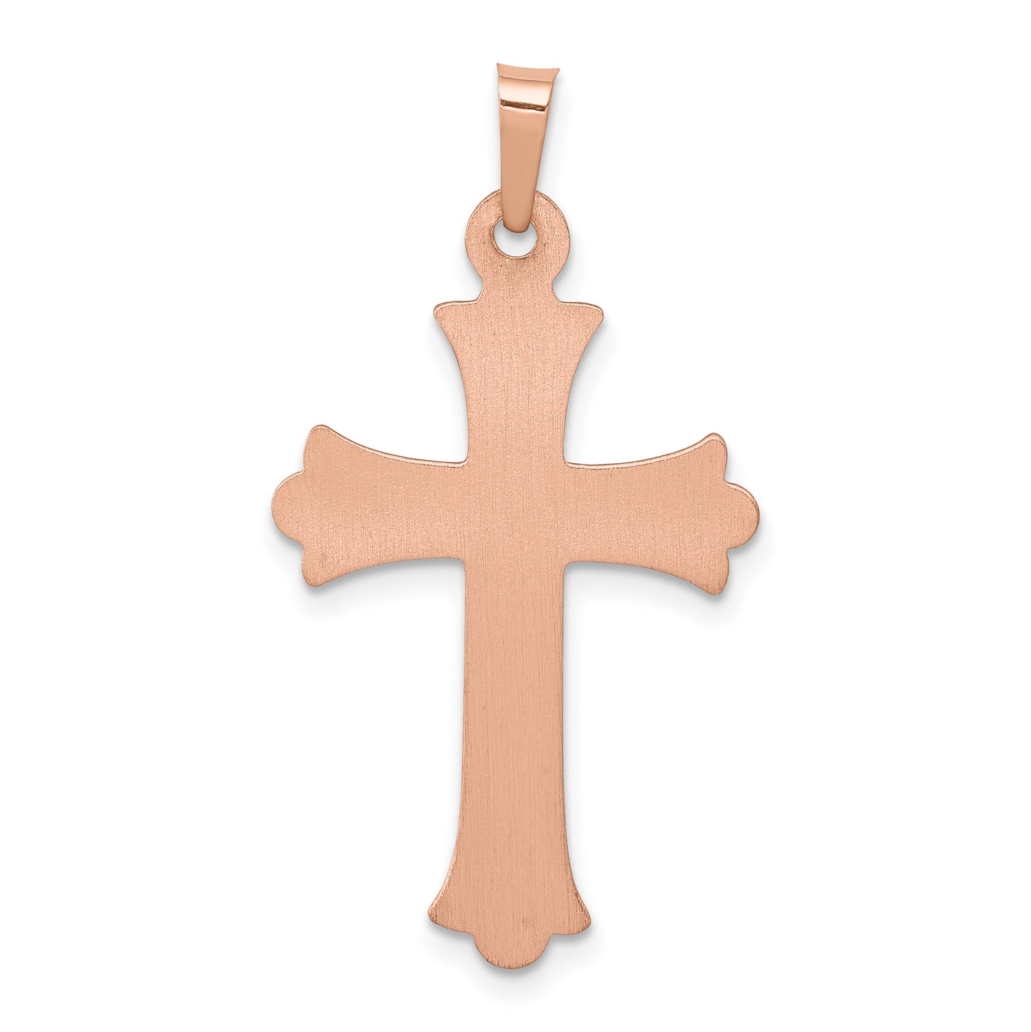 14k Two-tone 14K Two-Tone Budded Cross Pendant