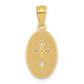 14k Yellow Gold 14k Gold Polished Small Cross Medal Pendant