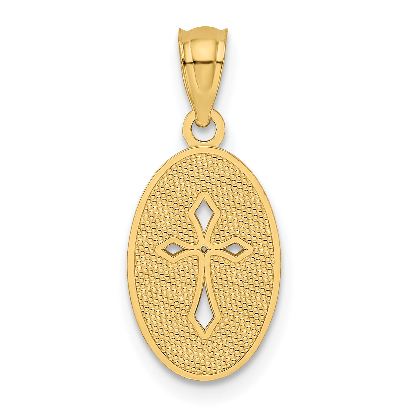 14k Yellow Gold 14k Gold Polished Small Cross Medal Pendant