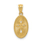 14k Yellow Gold 14k Gold Polished Small Cross Medal Pendant