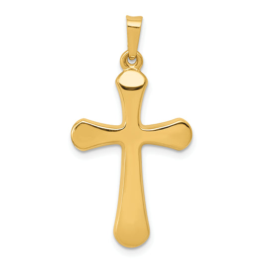 14k Yellow Gold 14k Polished Rounded Cross Pendant