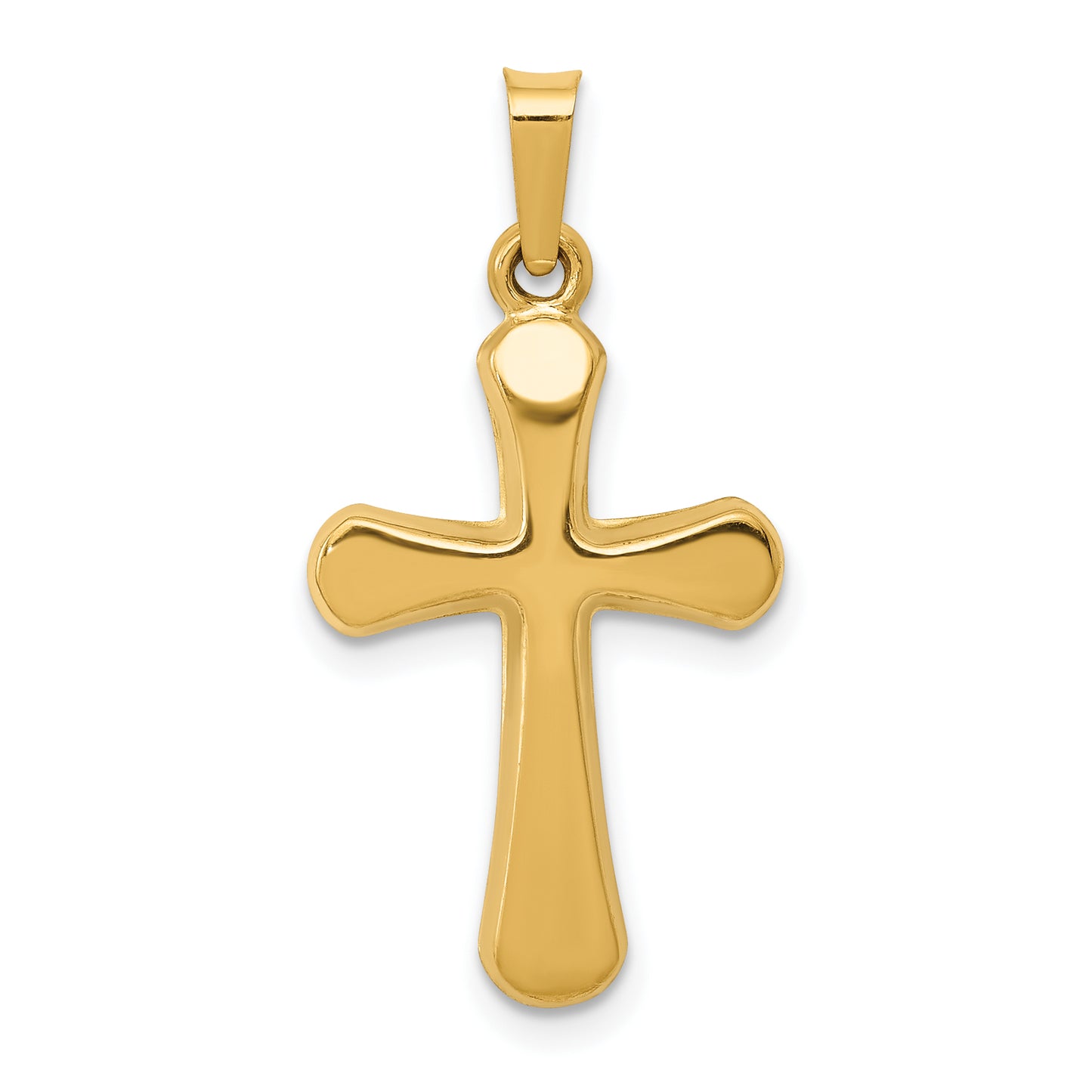 14k Yellow Gold 14k Polished Rounded Cross Pendant