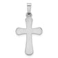 14k White Gold 14k White Gold Polished Rounded Cross Pendant