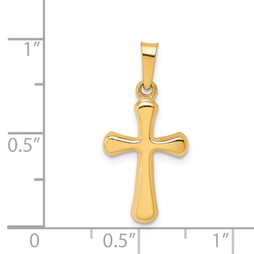 14k Yellow Gold 14k Polished Rounded Cross Pendant