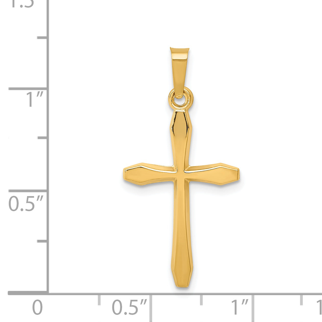 14k Yellow Gold 14k Polished Passion Cross Pendant