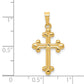 14k Yellow Gold 14k Polished Budded Cross Pendant