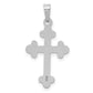 14k White Gold 14k White Gold Polished Budded Cross Pendant