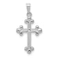 14k White Gold 14k White Gold Polished Budded Cross Pendant