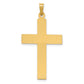 14k Yellow & Rhodium 14K W/Rhodium Polished and Satin Cross W/Dove Pendant