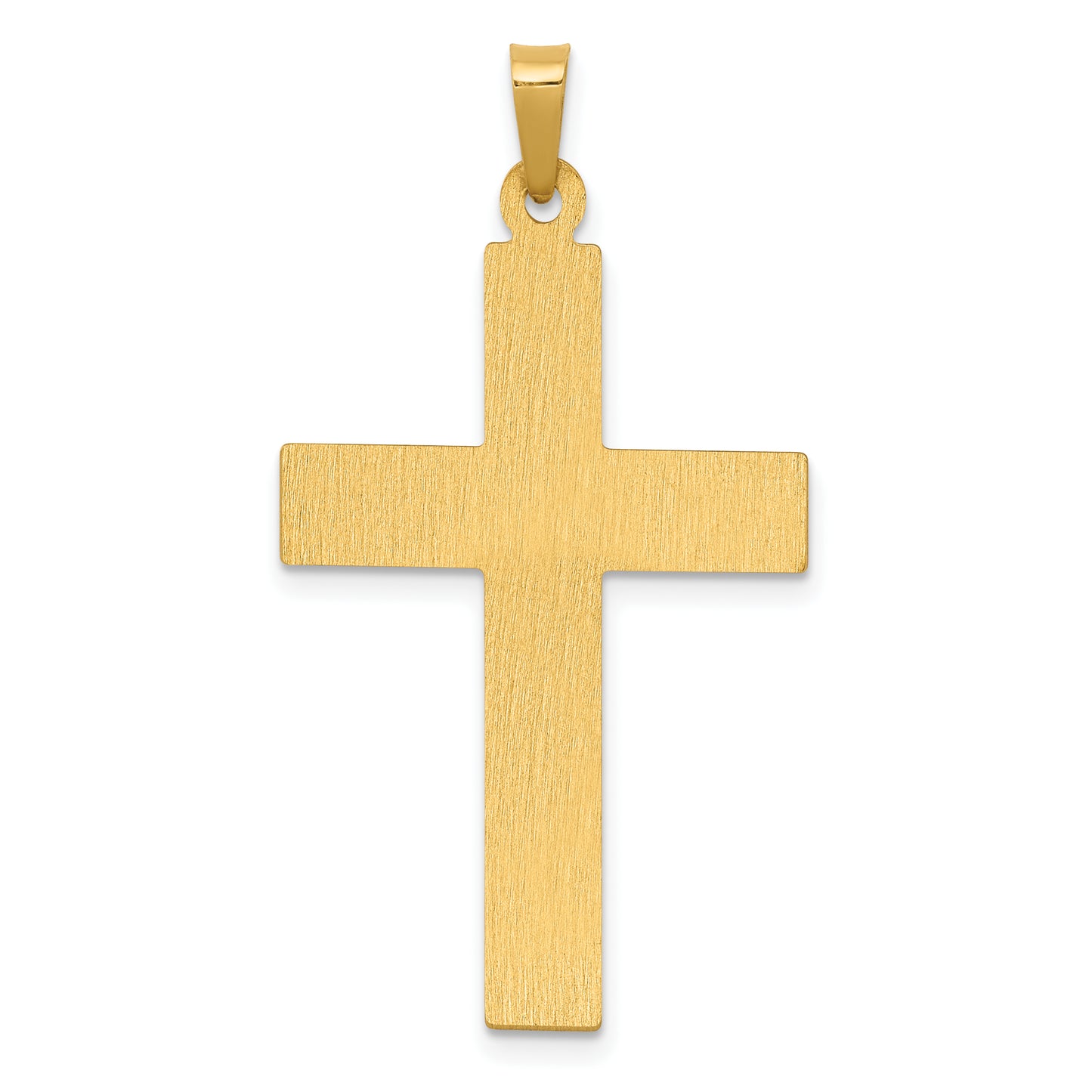 14k Yellow & Rhodium 14K W/Rhodium Polished and Satin Cross W/Dove Pendant