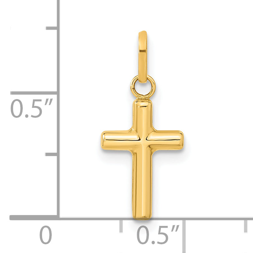 14k Yellow Gold 14k Hollow Cross Pendant