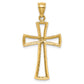 14k Yellow Gold 14K D/C Cross Pendant